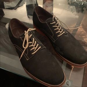 Mens Navy Suede Oxford Dress shoes Sz 11